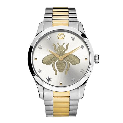 gucci watch stainless bee|gucci bee watch ladies.